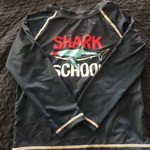 Long sleeve navy swim shirt